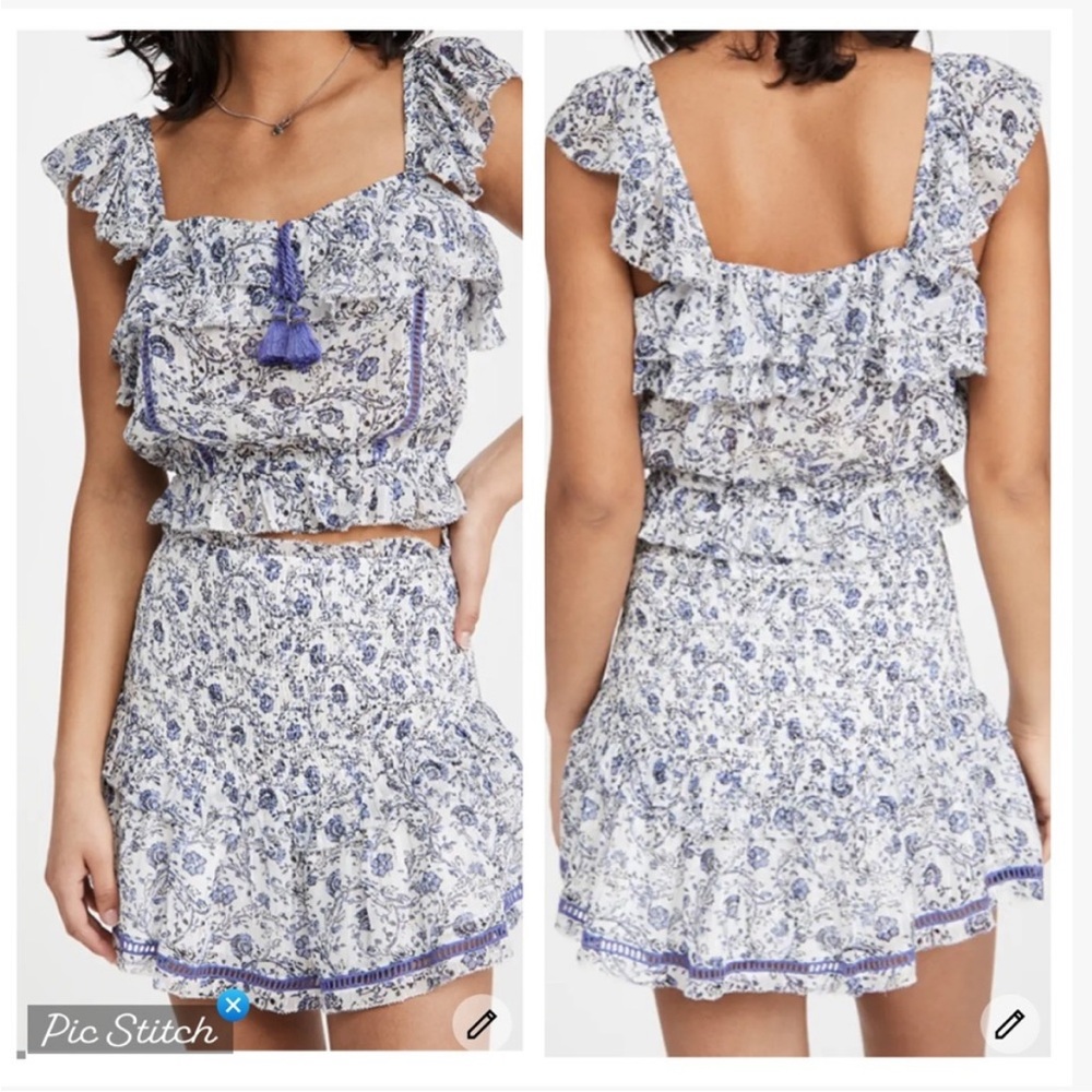 Saylor Edan Ruffled Smocked Skirt Set